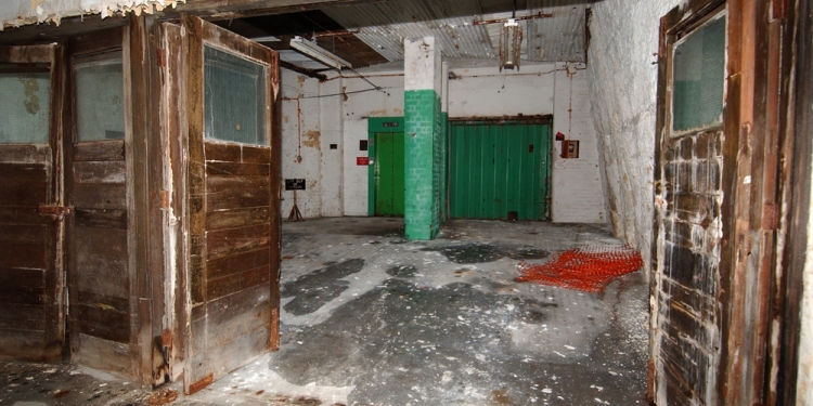 One of the factory's elevator entrances.