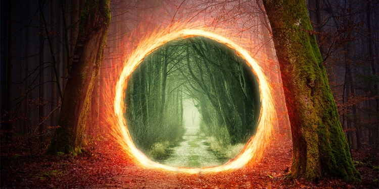 Paranormal Vortex Portal In Forest