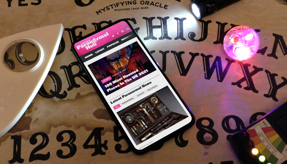 Paranormal Hub Website On Mobile