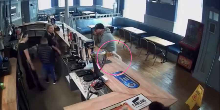 Spooky Moment CCTV Footage Catches Ghost Spilling Pint In Pub