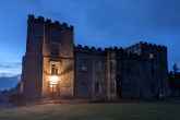 Chillingham Castle's south side at night