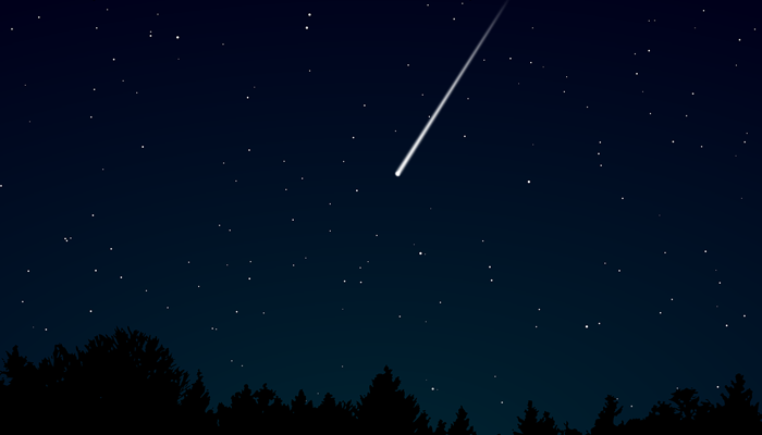 Meteors In The Night Sky