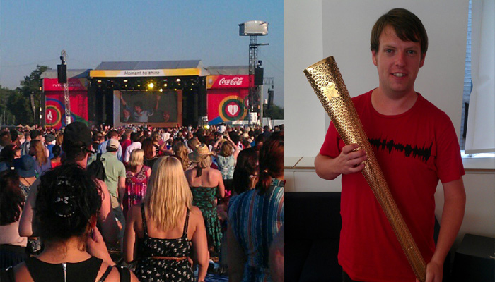 Steve Higgins With Olympic Torch
