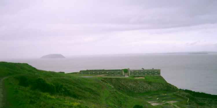 Looking down over Brean Down Fort.