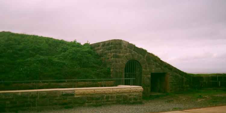 An entrance to the underground ammo store at the fort.