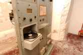 This record player was part of the bunker's public address system and could be used to pump music around the miles of corridors.