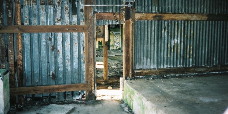 Inside the District 19 surface loading building.