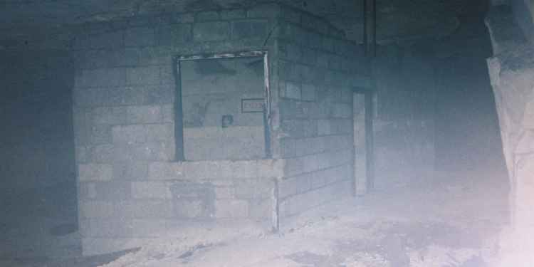 An underground office used as part of the ammunition store.