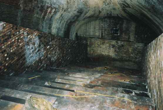 Part of the tunnel which was used as an air raid shelter during WWII.