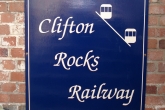 The new sign installed as part of the railway's restoration.