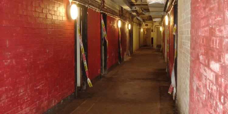 Another of the bunker's main corridors.