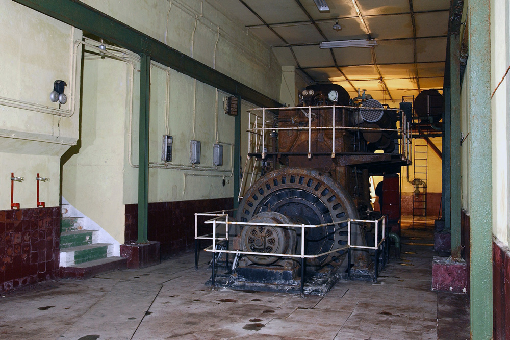 The wartime power house and generator.