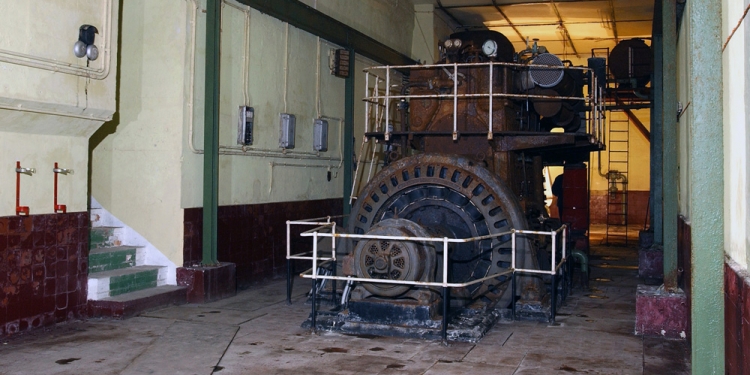 The wartime power house and generator.