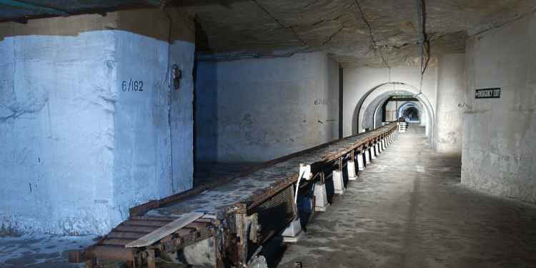 Part of the ammunition store.
