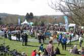 Crowds at the opening events for the Two Tunnels Project cycle route.