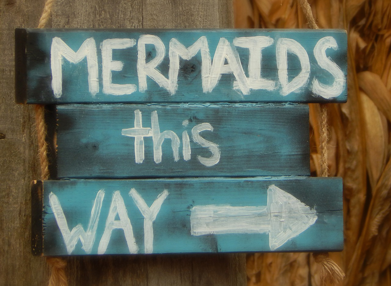 Mermaids This Way Sign