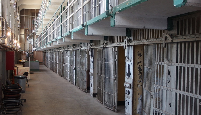 Alcatraz Federal Penitentiary in San Francisco Bay, California