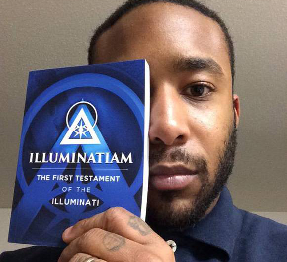 Man with Illuminati Book