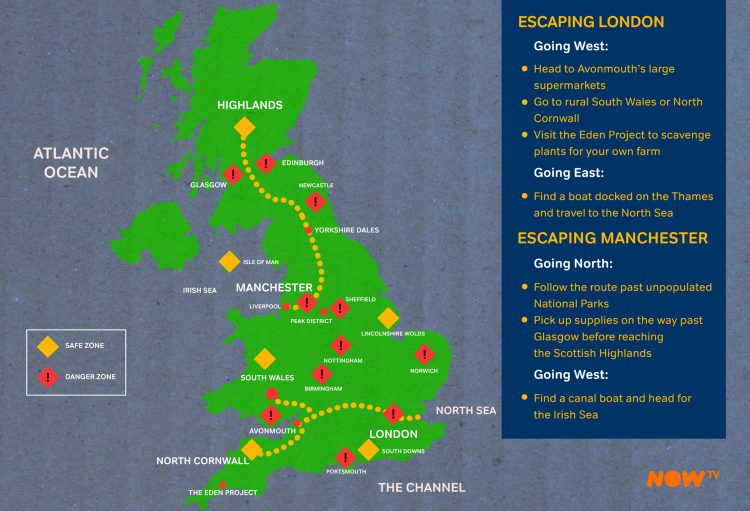 Zombie Apocalypse Escape Plan Map