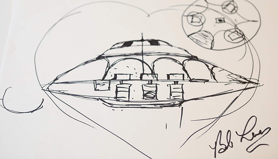Bob Lazar UFO Drawing