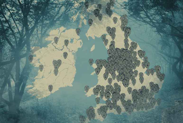 Haunted Map Of The UK & British Isles