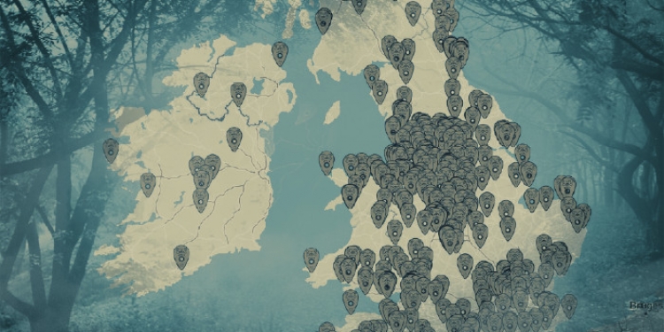 Haunted Map Of The UK & British Isles