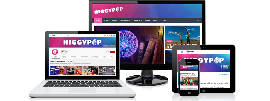Higgypop.com Website & Social Media