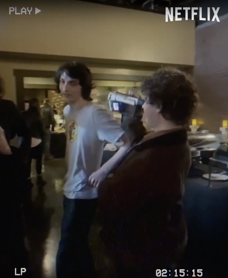 Stranger Things Season 4 cast read through - Finn Wolfhard getting filmed by Gaten