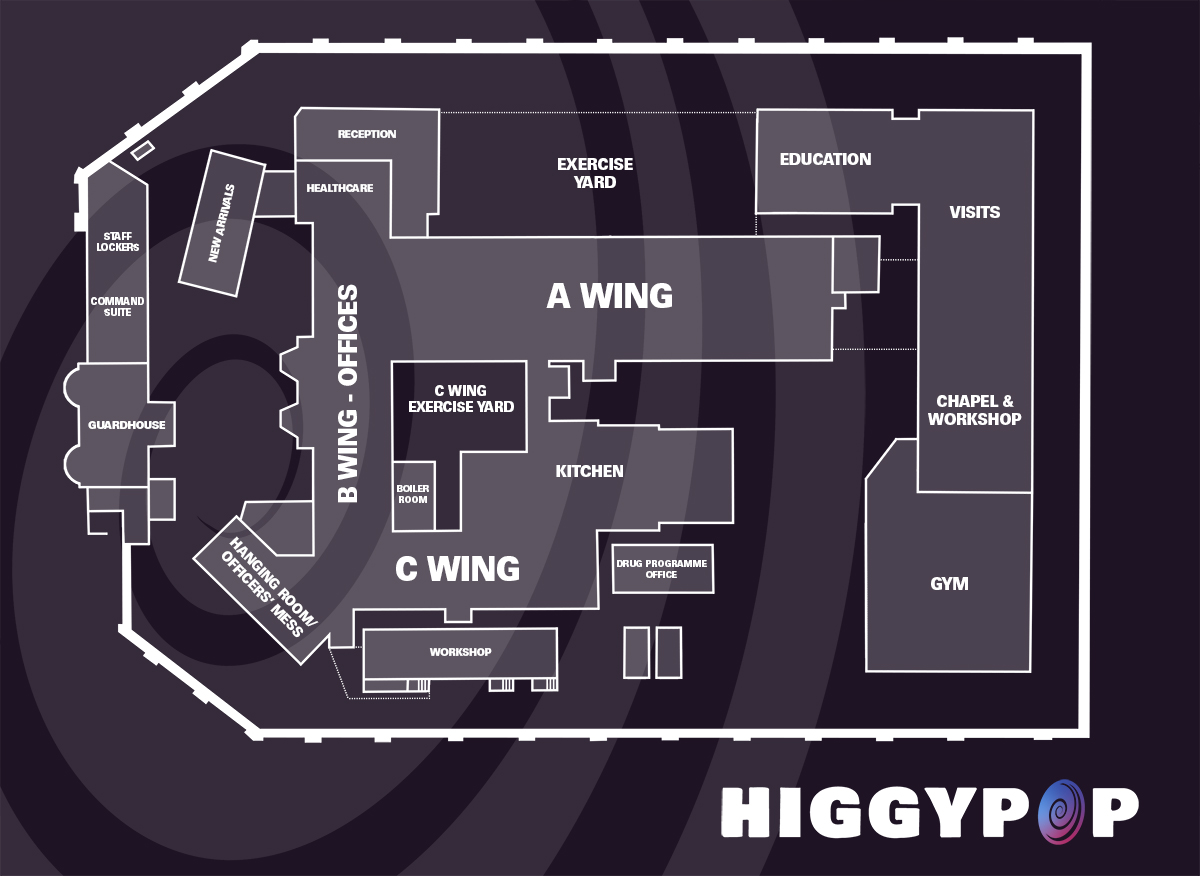 HMP Shrewsbury Prison Floor Plan Layout Map
