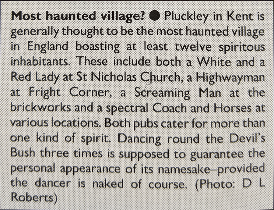 Pluckley In The Guinness Book Of Records 1989