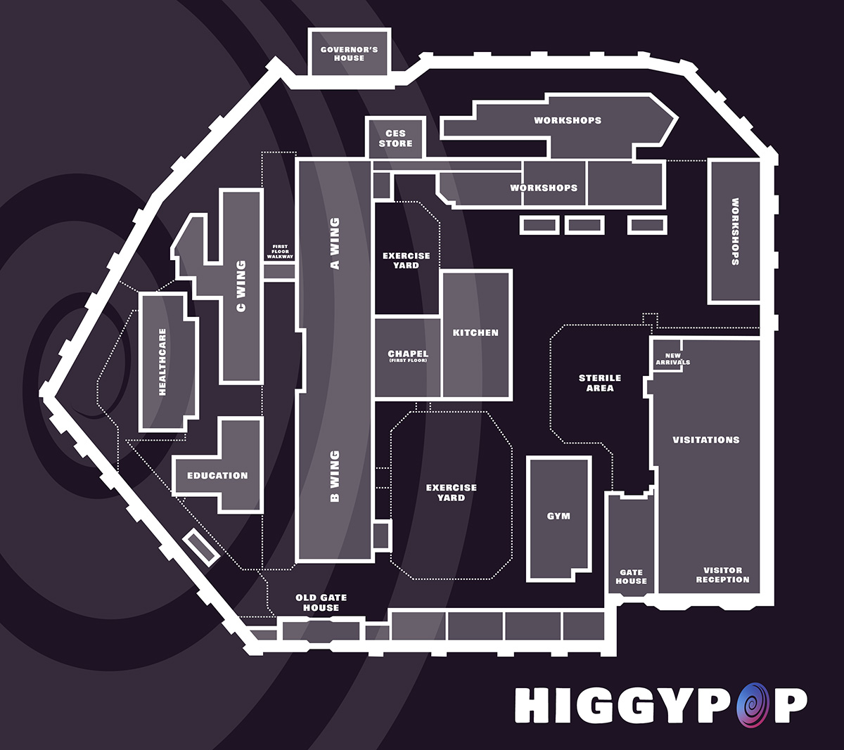 HMP Gloucester Prison Floor Plan Layout Map