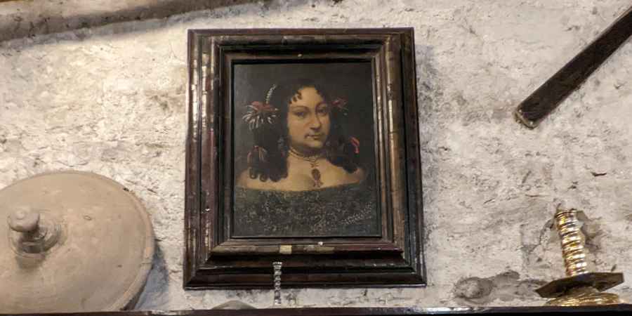 The portrait of the Spanish Witch at Chillingham Castle