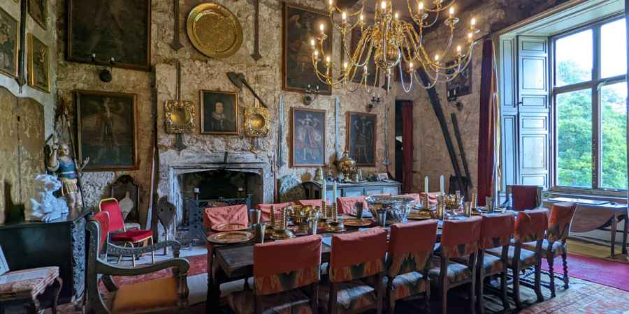 The new dining room in Chillingham Castle