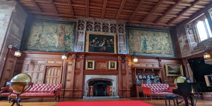 The great hall at Bamburgh Castle