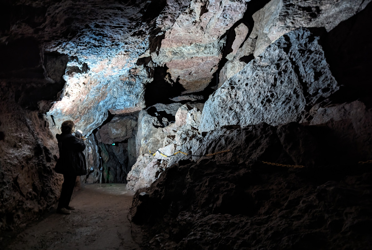 Wookey Holes Caves by torchlight